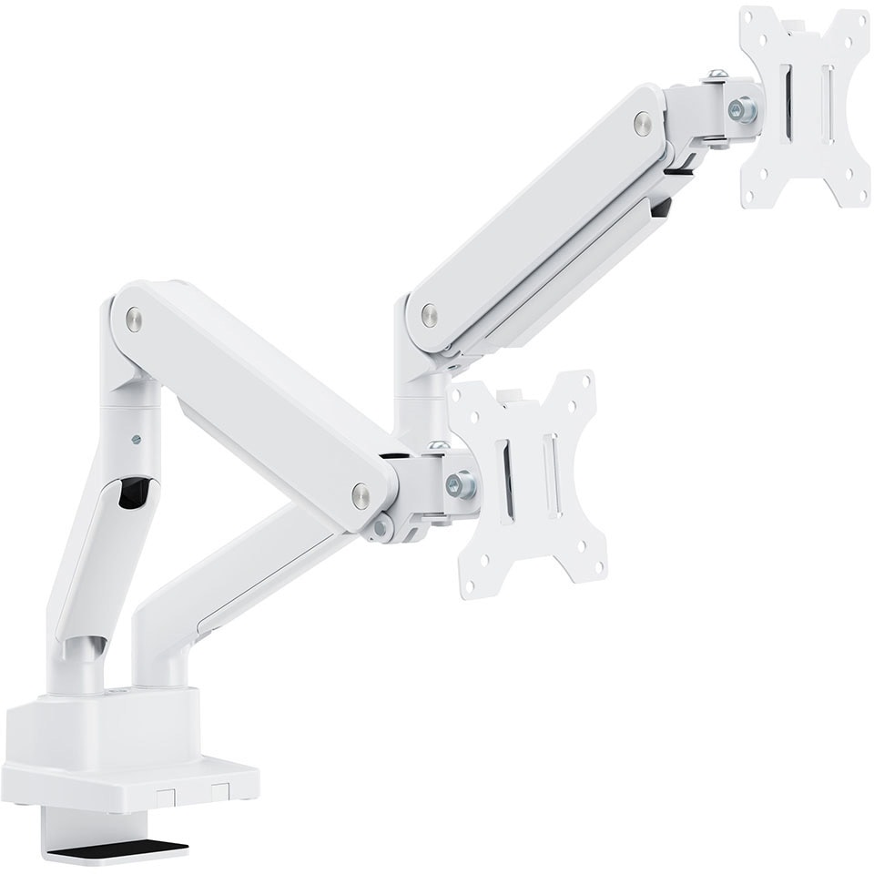 RFMA-DT53-DUWH モニターアーム メカニカルスプリング式 上締めタイプ デュアル アール・エフ・ヤマカワ 荷重10kg ホワイト色 適合モニターサイズ17～32インチ  RFMA-DT53-DUWH