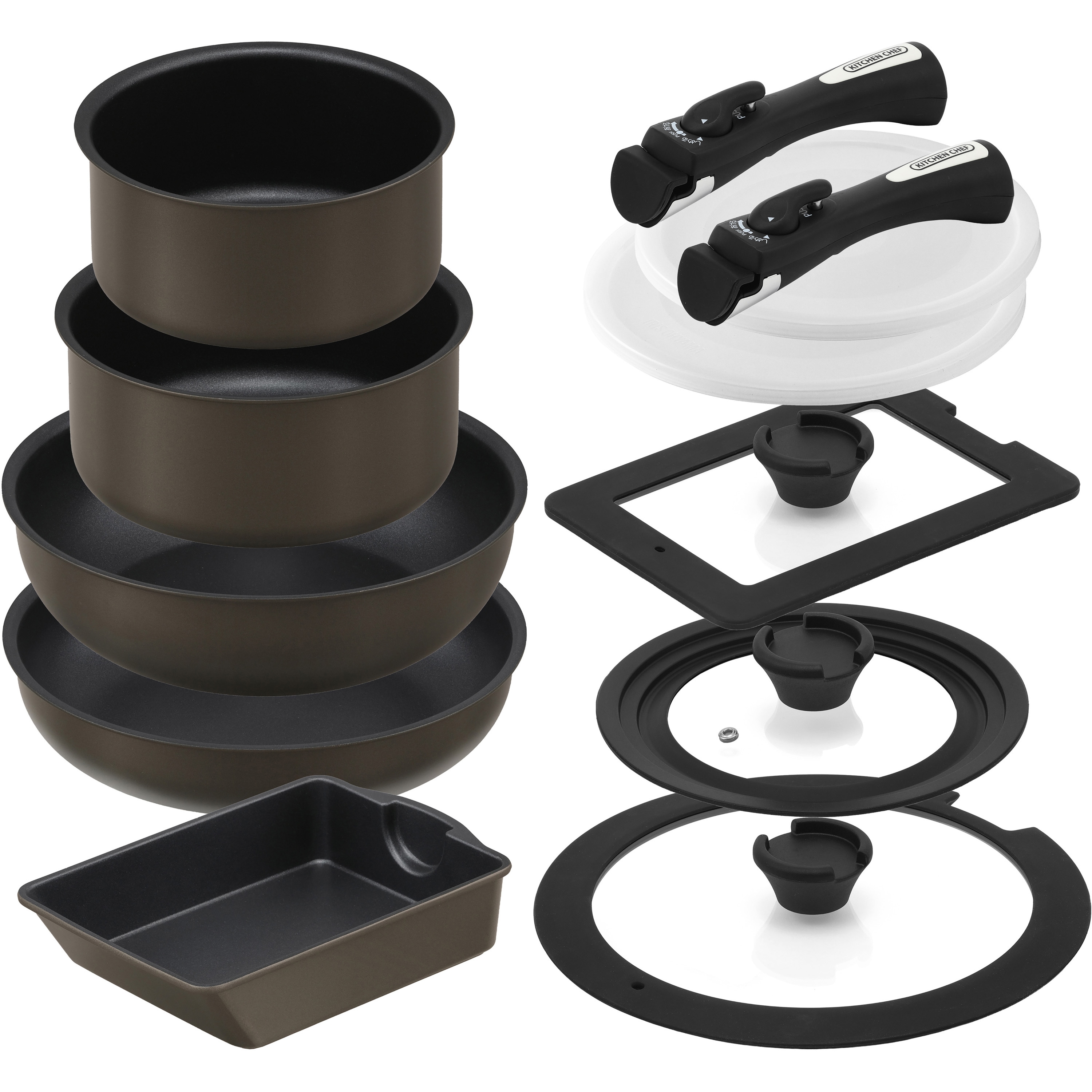 MEGI-12S ダイヤモンドコートパン マルチエッグパン入り12点セット IHガス火対応 1セット アイリスオーヤマ 【通販モノタロウ】