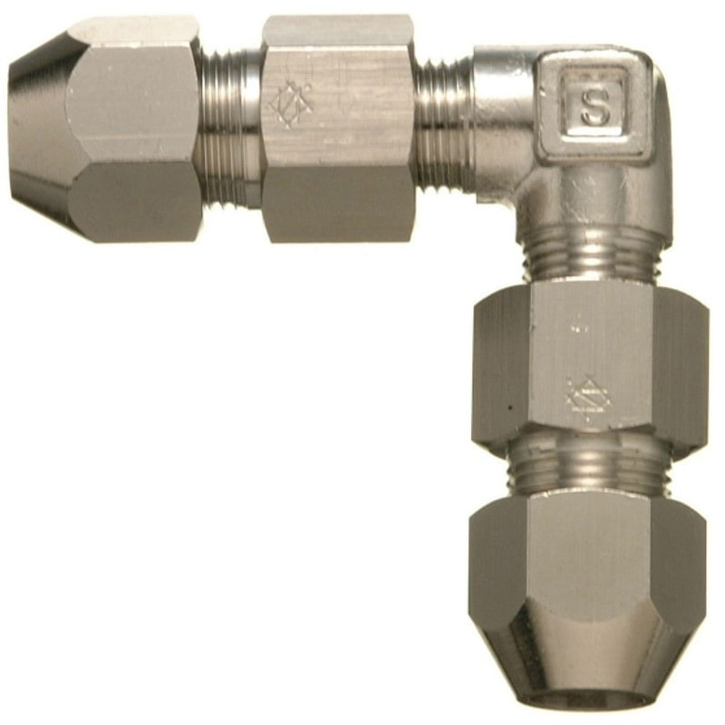 SLC-12M-0 真鍮製  コントロール銅管用ダブルナットタイプ継手 ユニオンエルボ 1個 三興マテリアルサプライ 【通販モノタロウ】