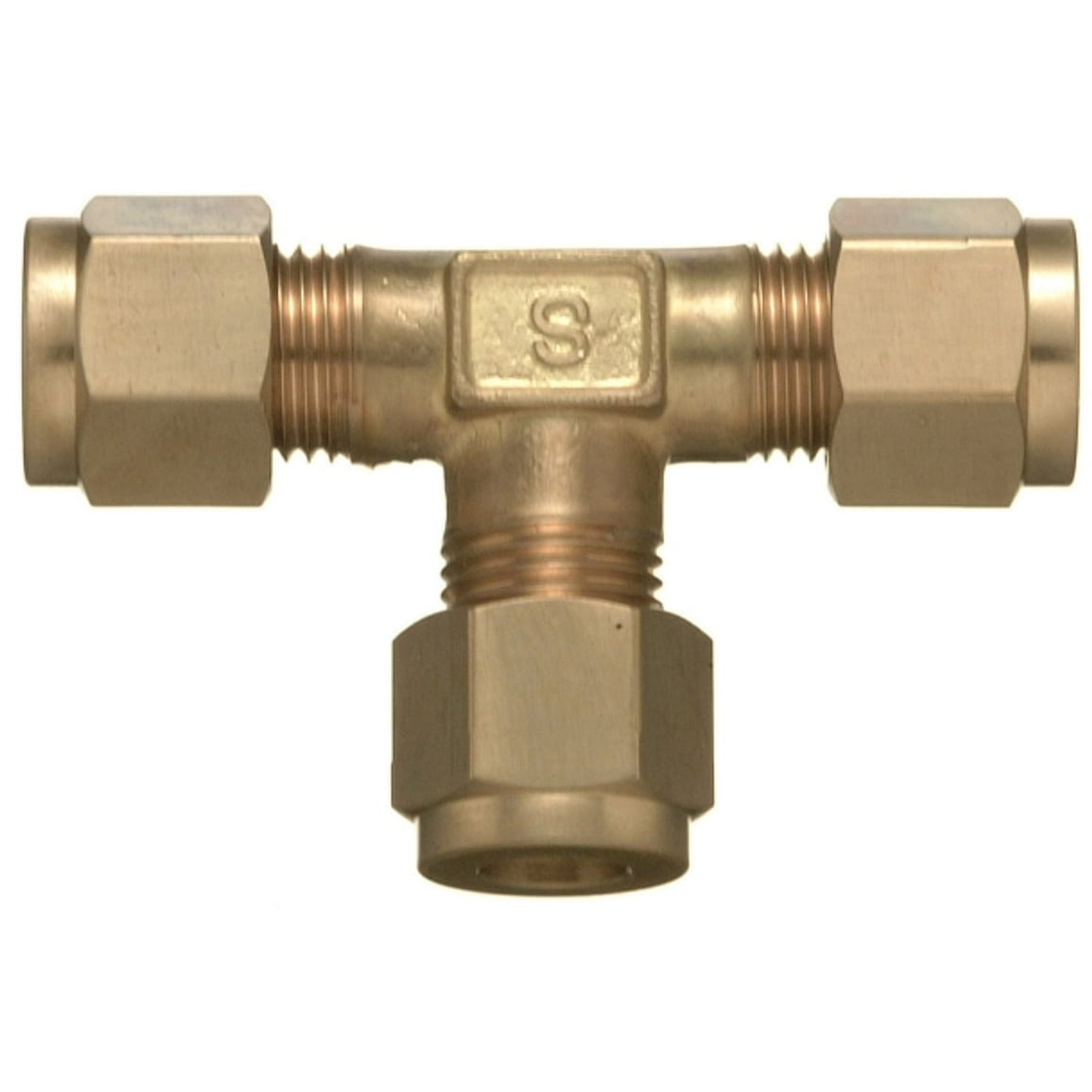 STD-6M-0 真鍮製  銅管用ダブルフェルールタイプ継手 ユニオンティー 三興マテリアルサプライ 1個 STD-6M-0