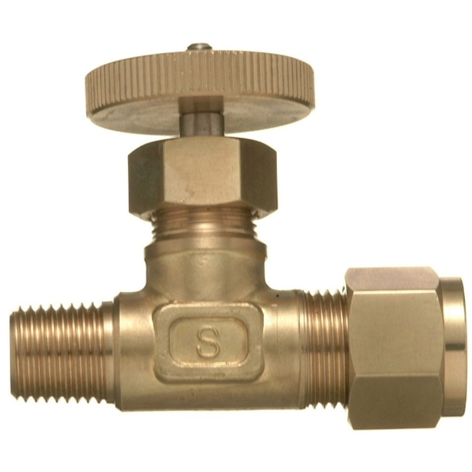 SVAD-6M-4R 真鍮製  銅管用ダブルフェルールタイプ継手 ミニチュアバルブ(ストレートタイプ)  SVAD 1個 三興マテリアルサプライ 【通販モノタロウ】