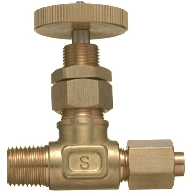 SVFS-12M-8R 真鍮製  銅管用スリーブ付フレアタイプ継手 ミニチュアバルブ(ストレートパネル取付タイプ)  SVFS 1個 三興マテリアルサプライ 【通販モノタロウ】