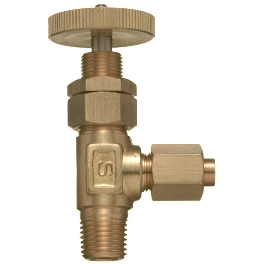 SVIS-6M-2R 真鍮製  銅管用スリーブ付フレアタイプ継手 ミニチュアバルブ(アングルパネル取付タイプ)  SVIS 1個 三興マテリアルサプライ 【通販モノタロウ】 8,098円