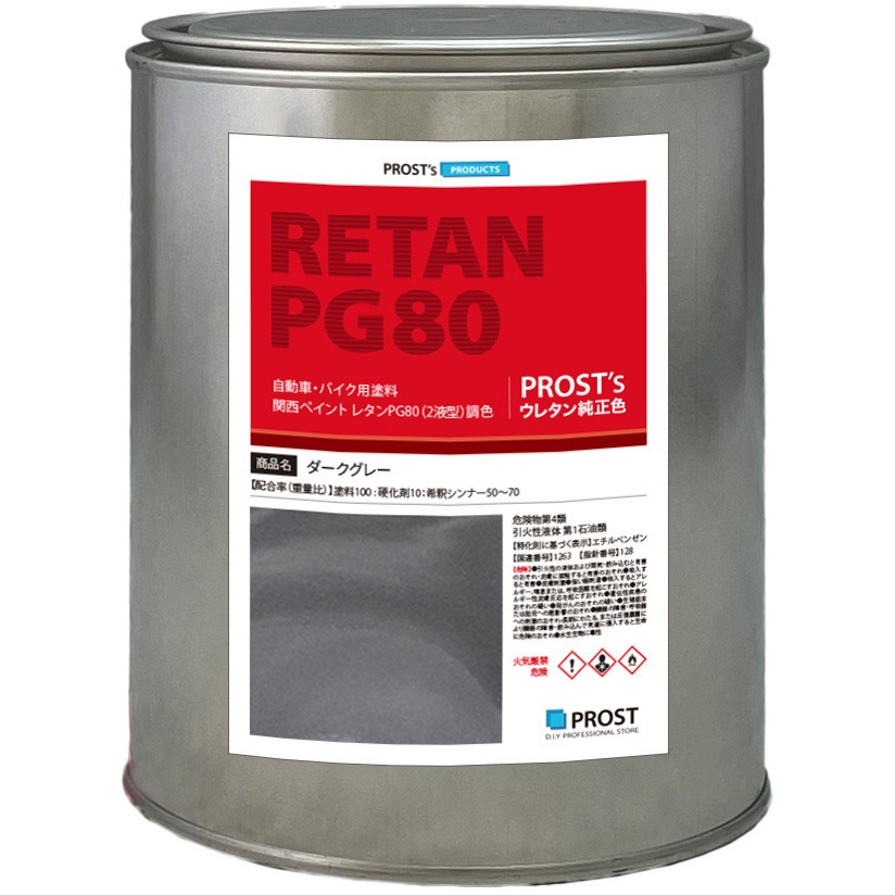 db-1kg 関西ペイント PG80 ダーク グレー PROST's 容量1kg 【通販