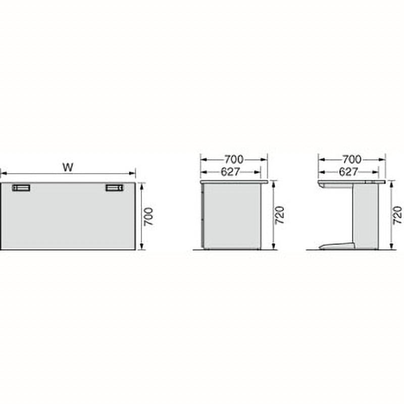 LDV-M167DS-DD-WW デスク LION (ライオン事務器) 高さ720mm幅1600mm奥行700mm  LDV-M167DS-DD-WW