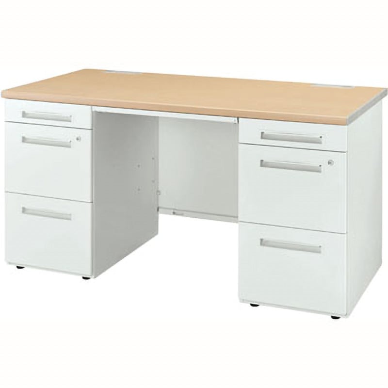 LDV-M147DS-DD-MW デスク LION (ライオン事務器) 高さ720mm幅1400mm奥行700mm  LDV-M147DS-DD-MW