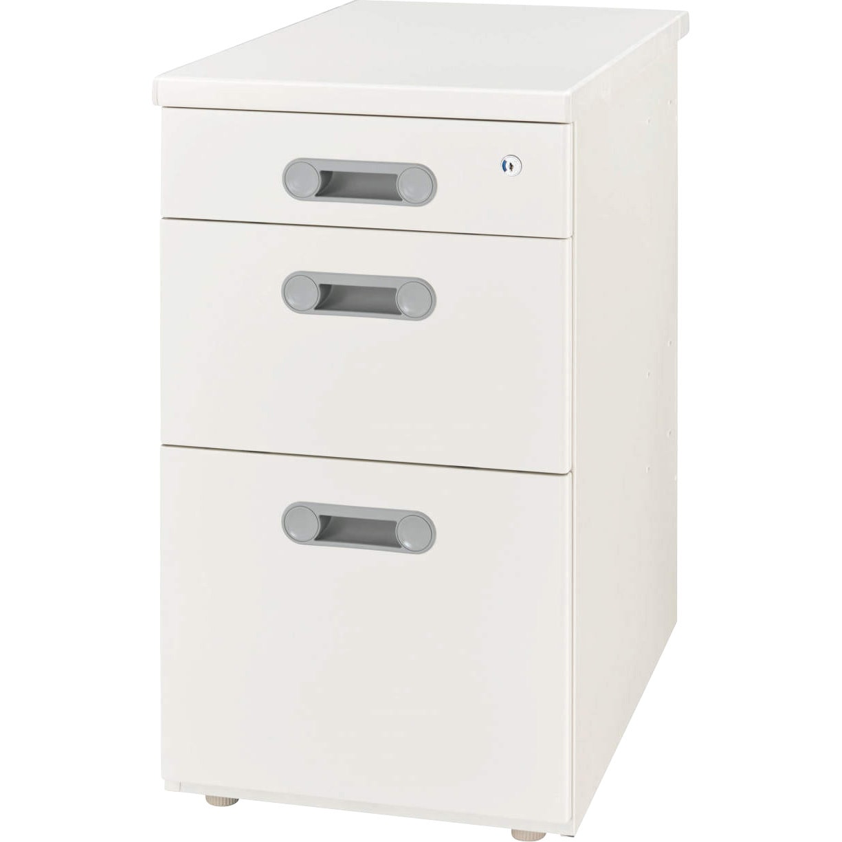 （123094-Z0004) キャビネット ライオン事務器 ホワイト 脇机 LION (ライオン事務器) 脇机・ワゴン 【通販モノタロウ】