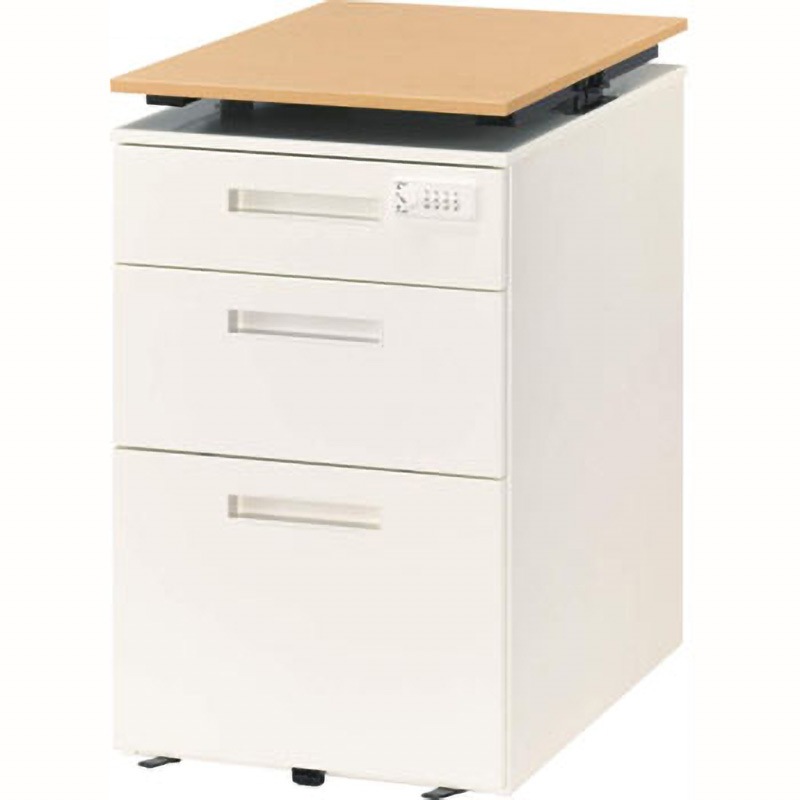 VW-043UDD-MW ワゴン LION (ライオン事務器) 木目色   VW-043UDD-MW