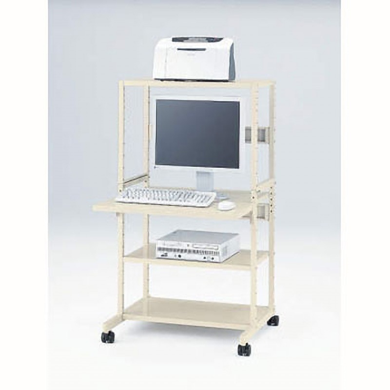 PG-351 PCスタンド LION (ライオン事務器) 固定棚は60mmピッチ可動式仕様 間口700mm奥行775mm高さ1250mm  PG-351