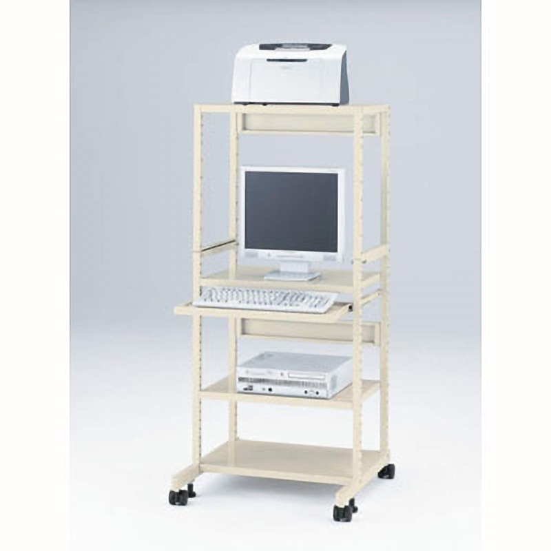 PG-611 PCスタンド LION (ライオン事務器) 間口600mm奥行655～830mm高さ1340mm  PG-611