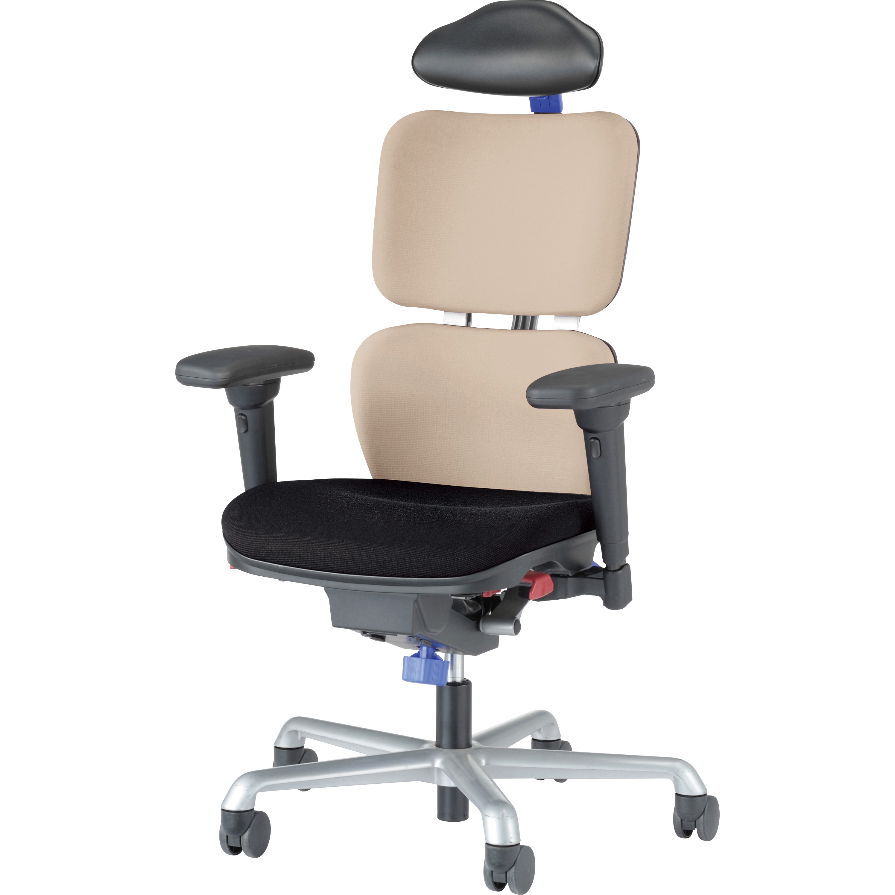 No.2413F アイビートル LION (ライオン事務器) サンドベージュ色 幅675mm奥行690～740mm高さ1075～1258mm 76,890円