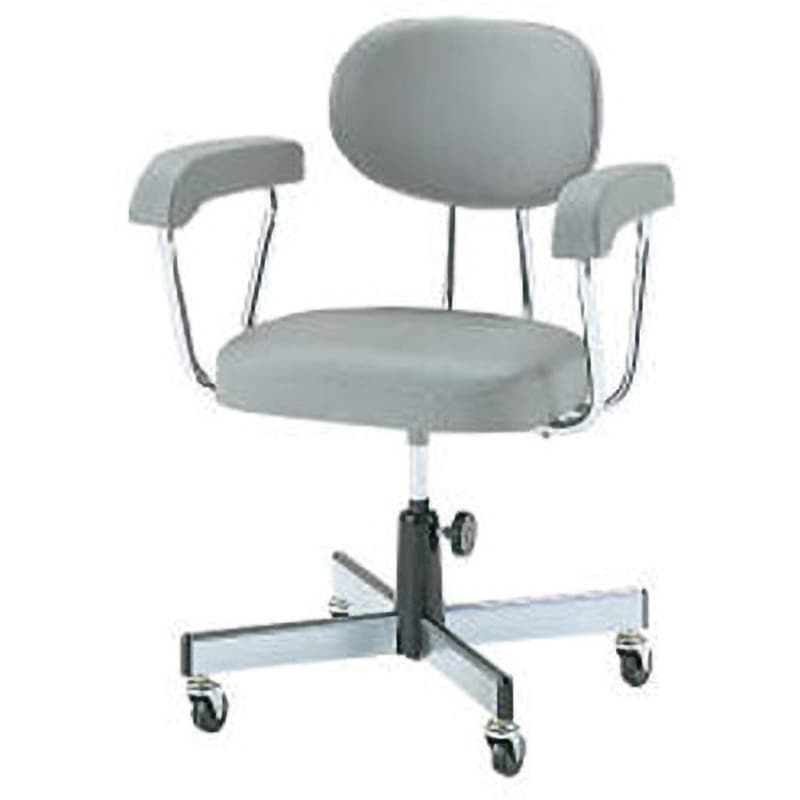 No.121S ビジネスチェアー LION (ライオン事務器) 肘付・キャスター脚タイプ 高さ720～820mm幅586mm奥行450mm