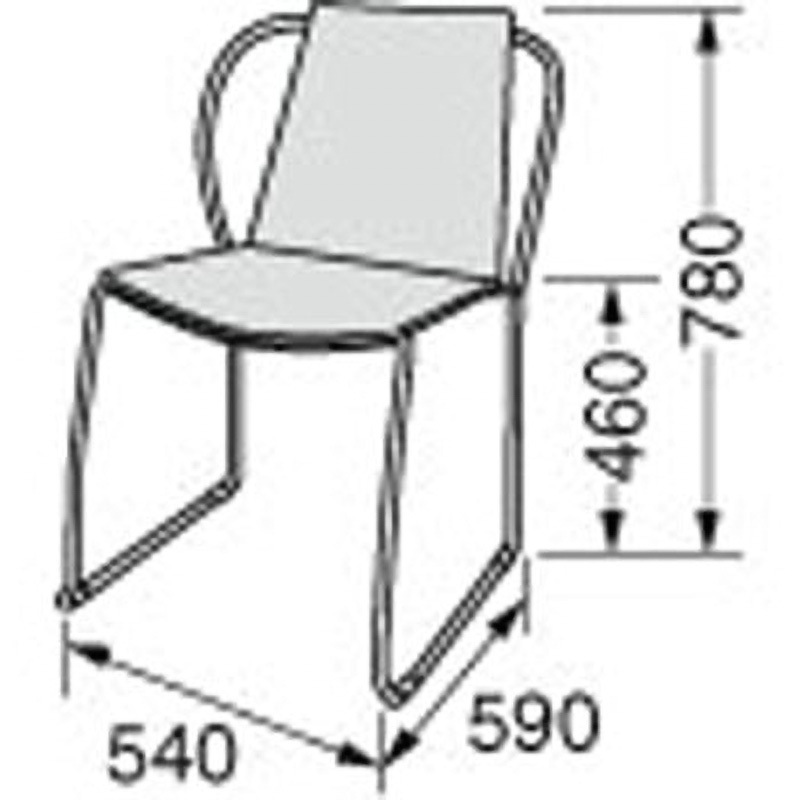 TRATTI チェアー LION (ライオン事務器) ベージュ色 高さ870mm幅550mm奥行660mm  TRATTI 35,087円