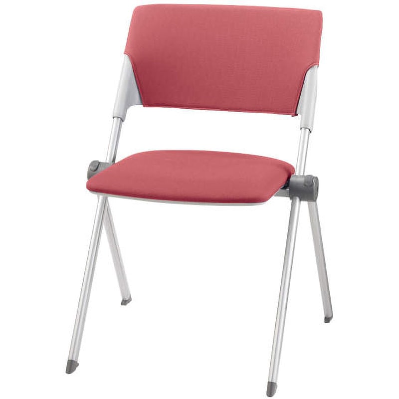 No.2805F チェアー LION (ライオン事務器) ローズ色 スタッキング可・8脚 肘掛なし 高さ785mm幅555mm奥行565mm