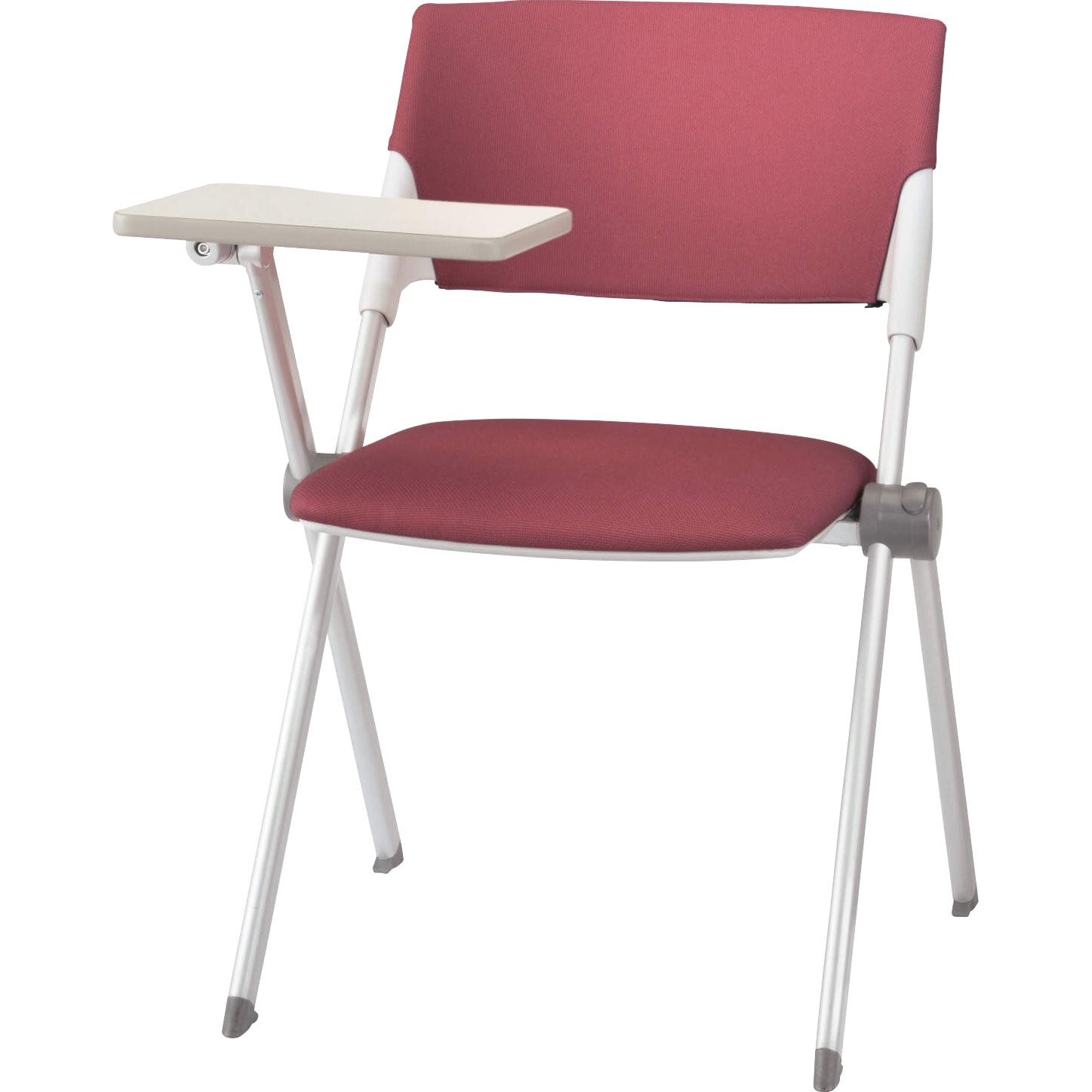 No.2807F チェアー LION (ライオン事務器) ローズ色 スタッキング可・4脚 肘掛なし 高さ785mm幅582mm奥行660mm