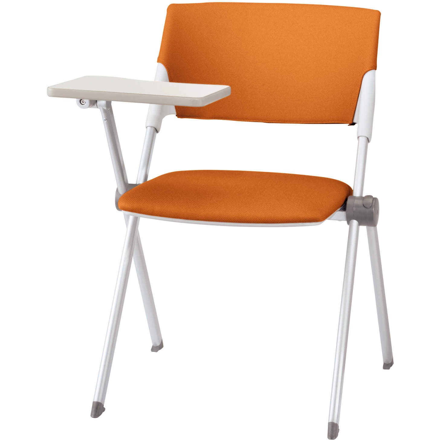 No.2807F チェアー LION (ライオン事務器) オータムリーフ スタッキング可・4脚 肘掛なし メモ台あり 高さ785mm幅582mm奥行660mm