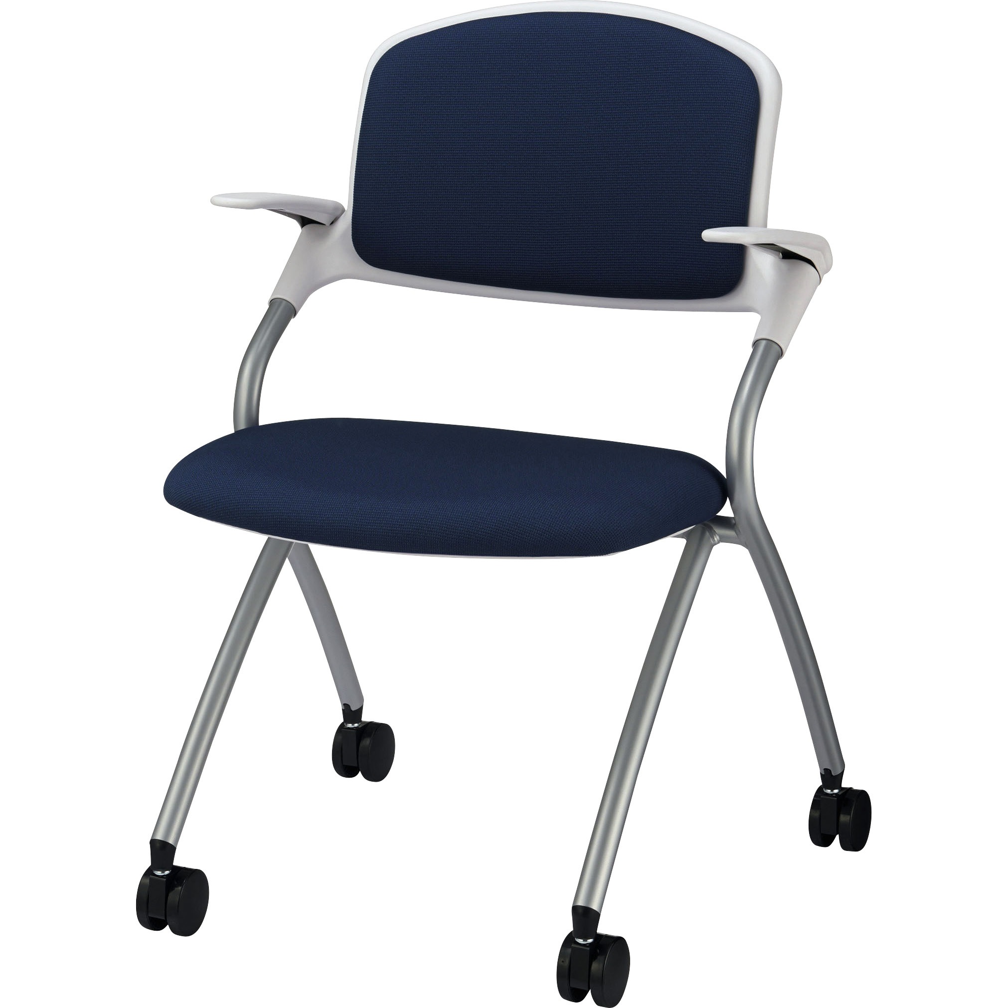 No.1931F サテラ LION (ライオン事務器) コズミックブルー キャスターあり スタッキング可 高さ800mm幅550mm奥行415mm