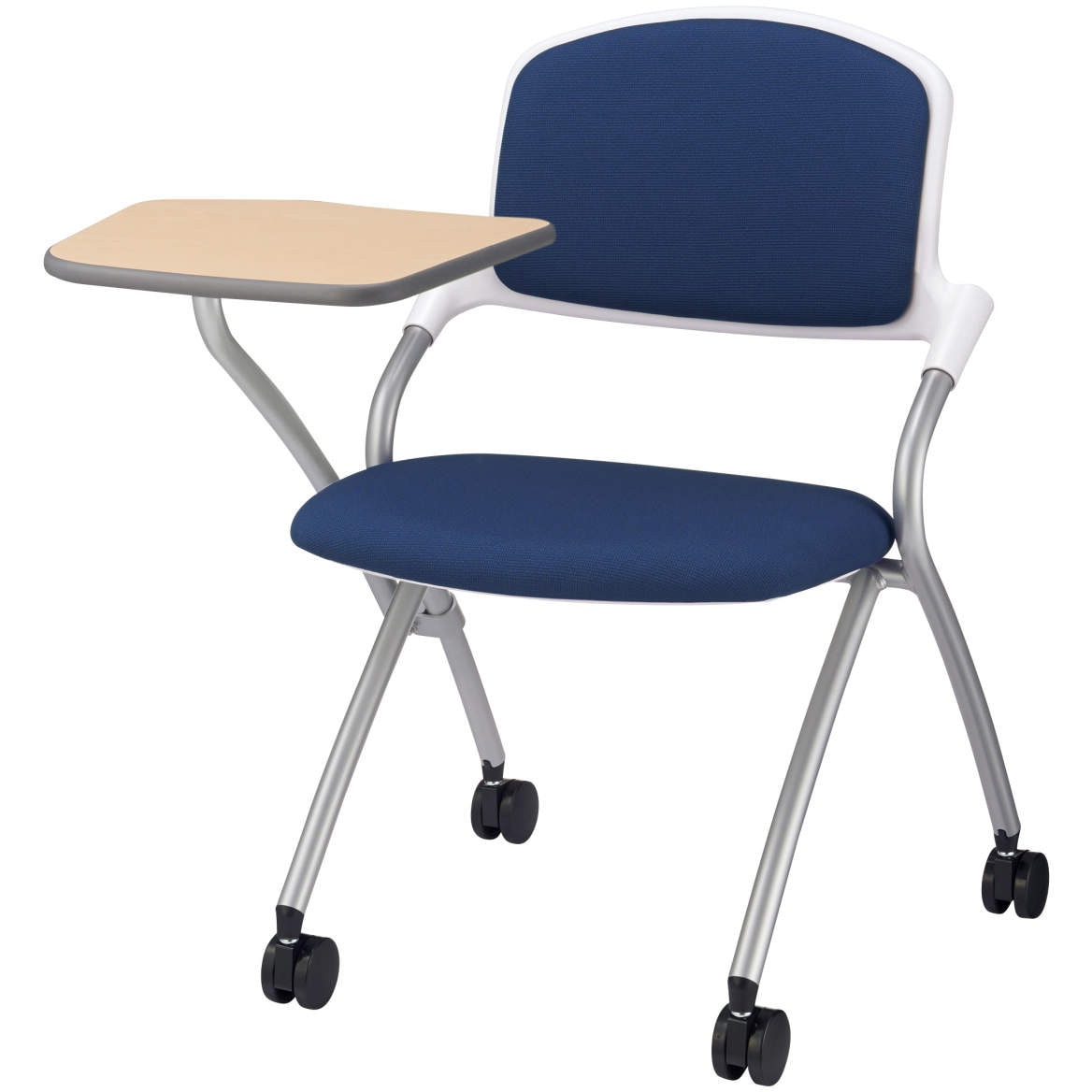 No.1932F サテラ LION (ライオン事務器) コズミックブルー キャスターあり スタッキング可 高さ800mm幅764mm奥行820mm