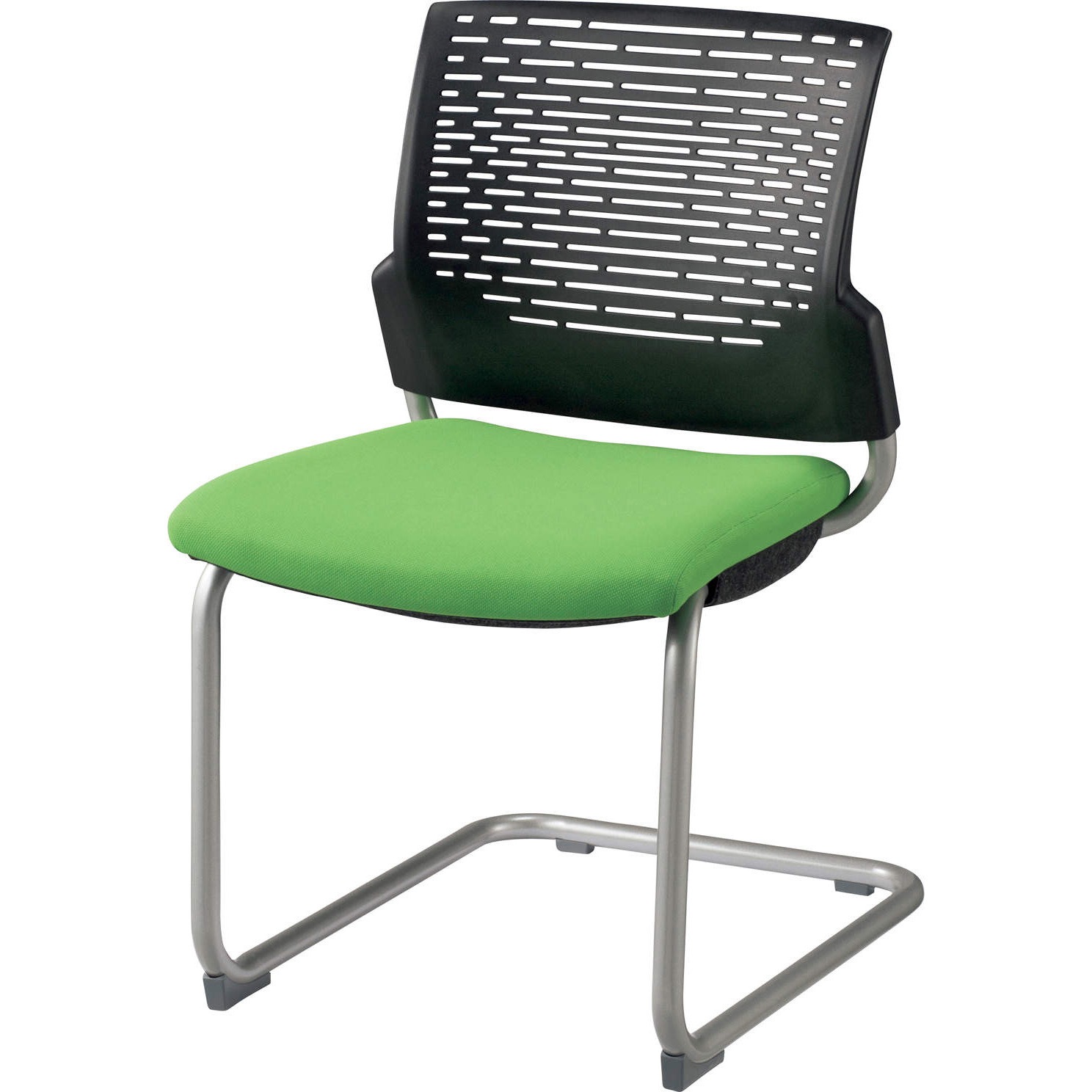 No.1770F ミーティング用チェアー スターブ LION (ライオン事務器) グリーン キャスターなし 不可 高さ807mm幅467mm奥行584mm