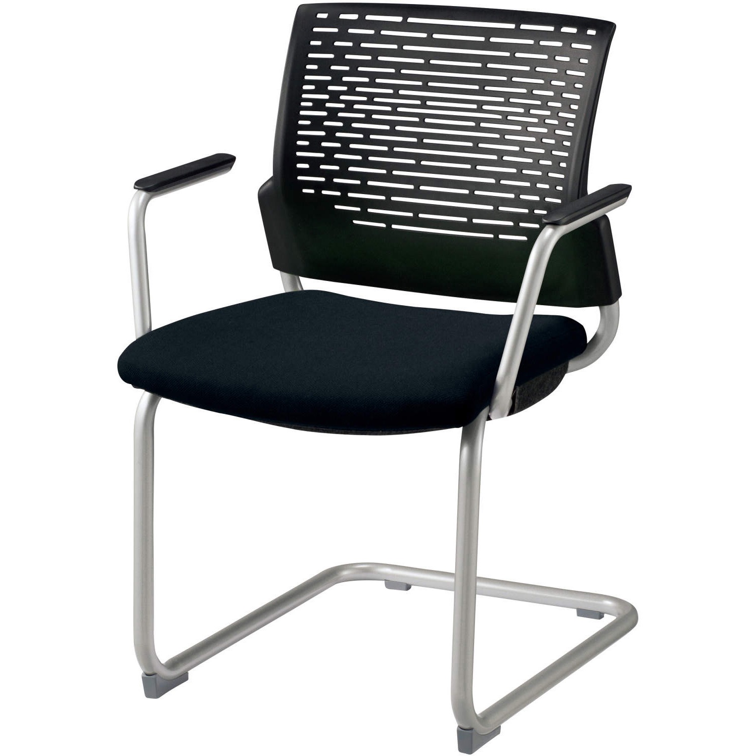 No.1771F ミーティング用チェアー スターブ LION (ライオン事務器) ブラック色 キャスターなし 不可 高さ807mm幅580mm奥行584mm