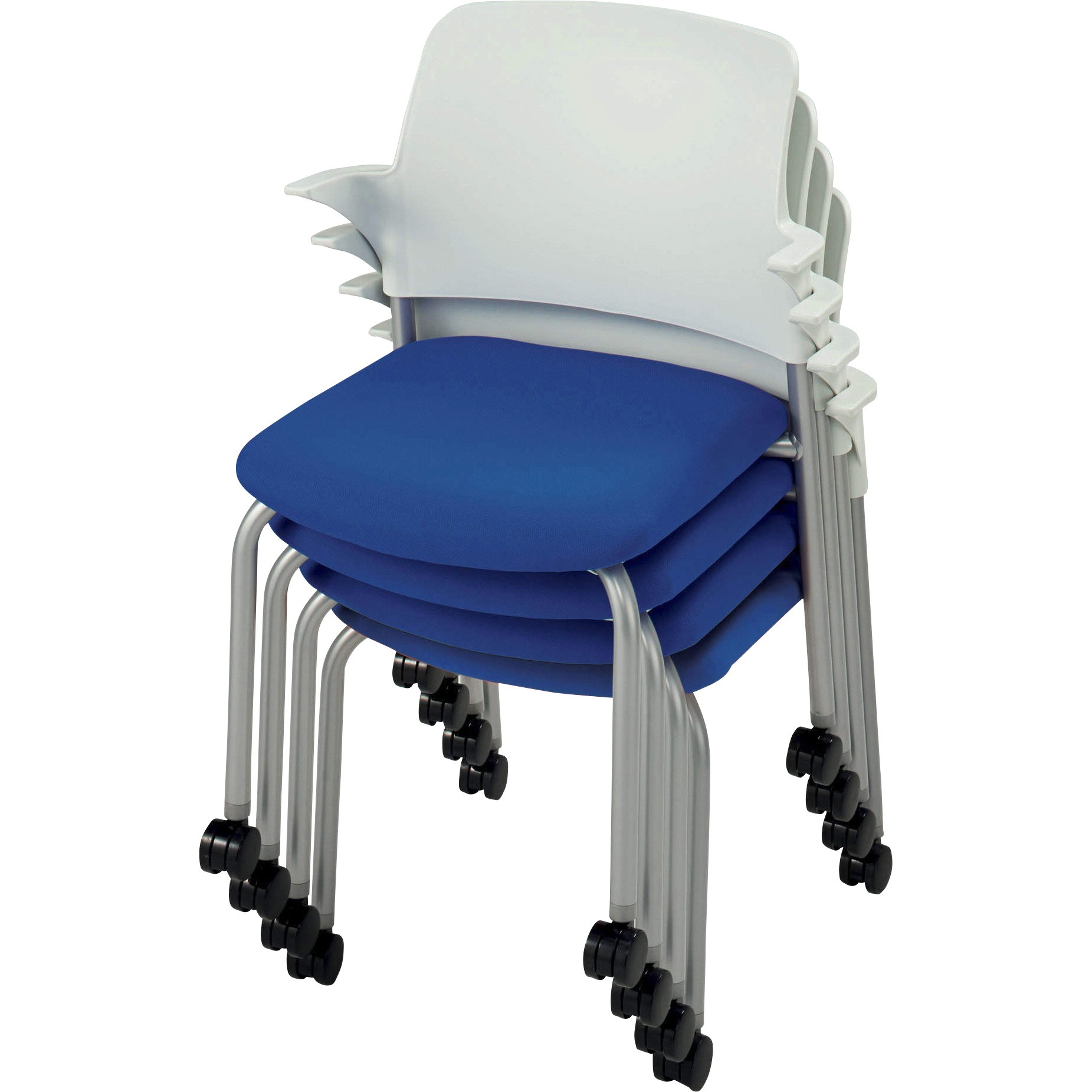 LION ライオン キャスター付きミーティングチェアー 4脚セット