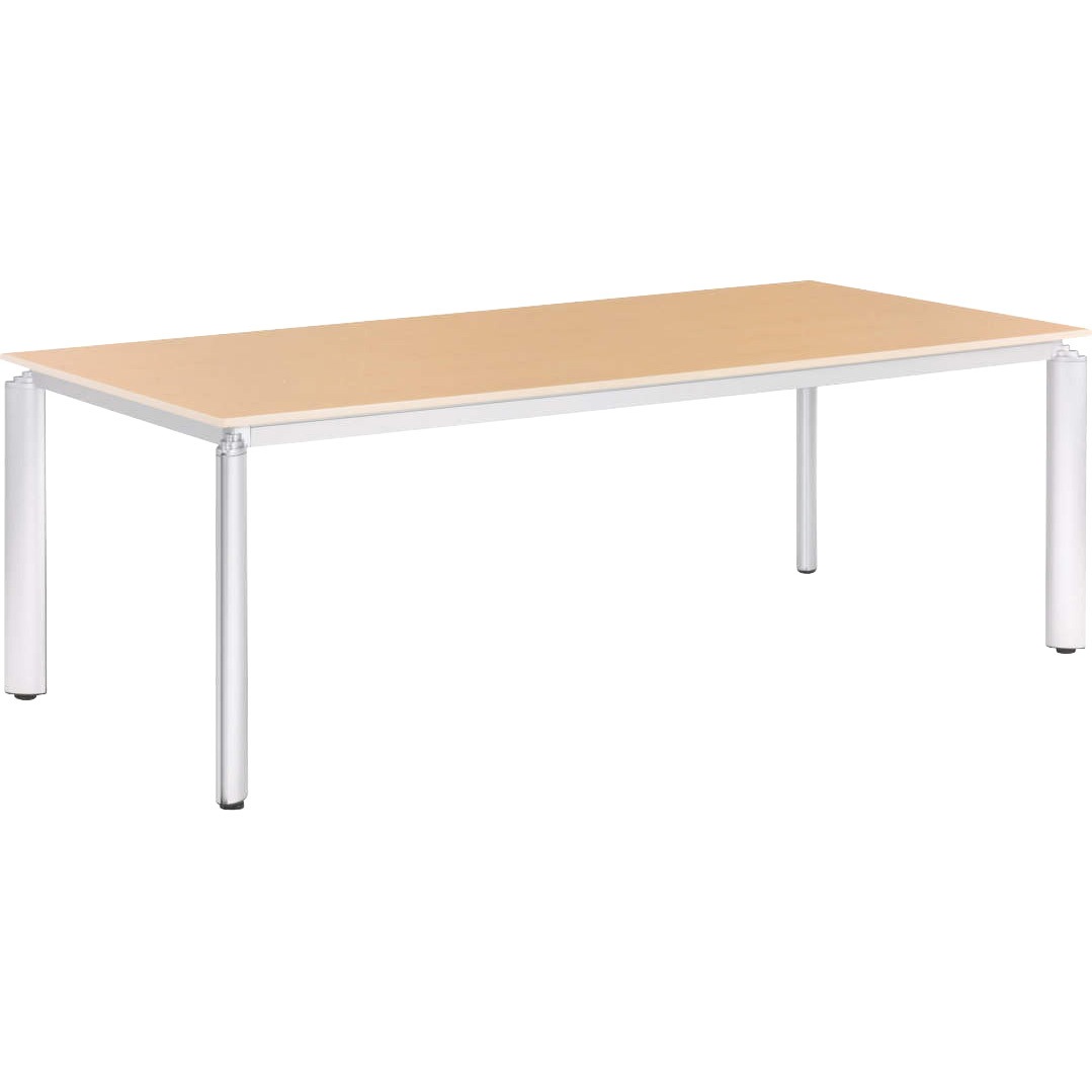 ALB-07-2110-W テーブル LION (ライオン事務器) 木製・メラミン化粧板 ホワイト色 ロータイプ・配線ボックスなし  ALB-07-2110-W