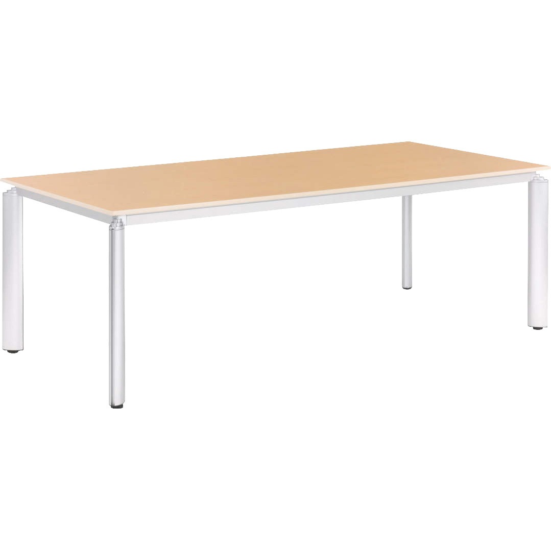 ALB-07-2110-N テーブル LION (ライオン事務器) 木製・メラミン化粧板 ナチュラル色 ロータイプ・配線ボックスなし  ALB-07-2110-N