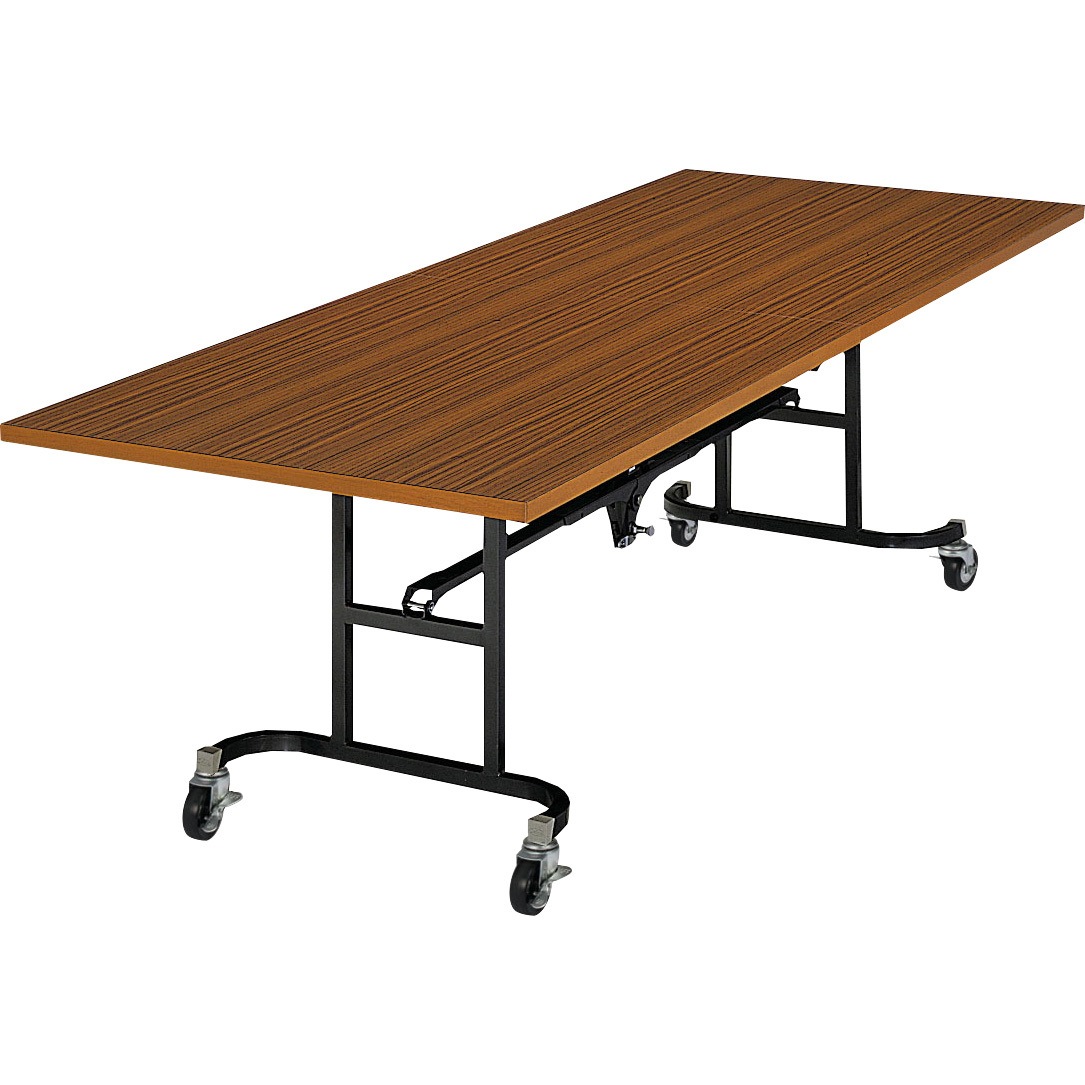 C-9S デリカテーブル LION (ライオン事務器) キャスターあり チーク色 高さ700mm幅2400mm奥行900mm  C-9S