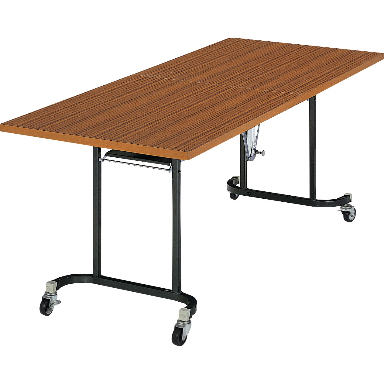 P-1S デリカテーブル LION (ライオン事務器) キャスターあり チーク色 高さ700mm幅1800mm奥行750mm  P-1S 59,388円