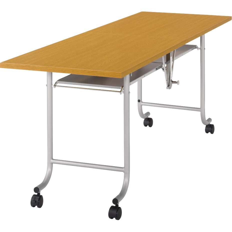 K-3N デリカテーブル LION (ライオン事務器) キャスターあり オーク色 高さ700mm幅1800mm奥行600mm  K-3N 42,887円