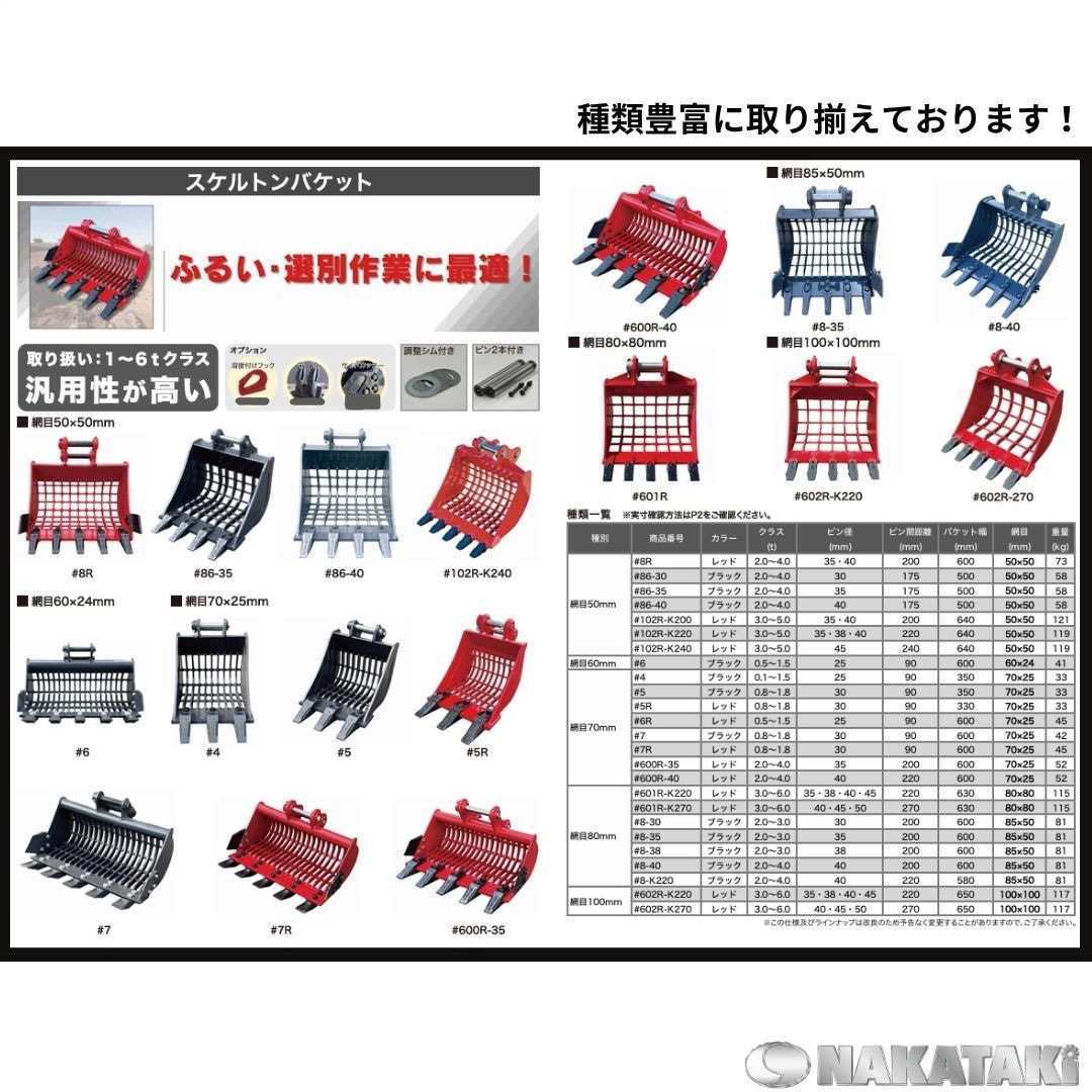 4 スケルトンバケット 1個 NAKATAKI 【通販モノタロウ】 4 スケルトンバケット 1個 NAKATAKI 【通販モノタロウ】