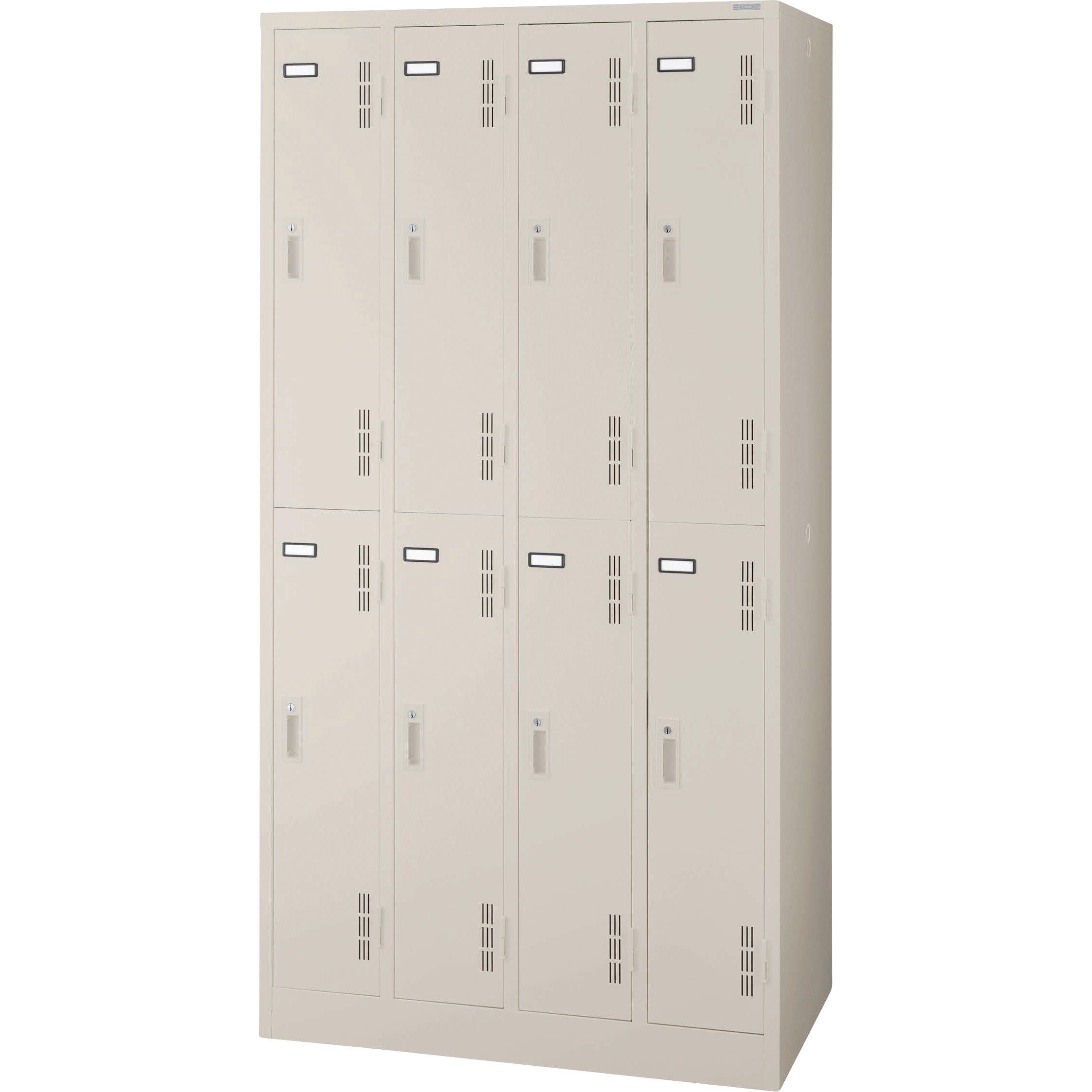 S-78-L スチールロッカーSタイプ LION (ライオン事務器) 8人用 アイボリー色   S-78-L