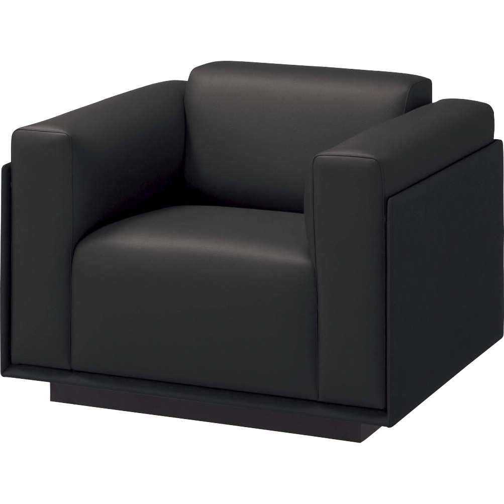 L-650AC-BK コンフィノ LION (ライオン事務器) ブラック色 皮革張りタイプ 質量52kg 高さ690mm幅930mm奥行812mm  L-650AC-BK