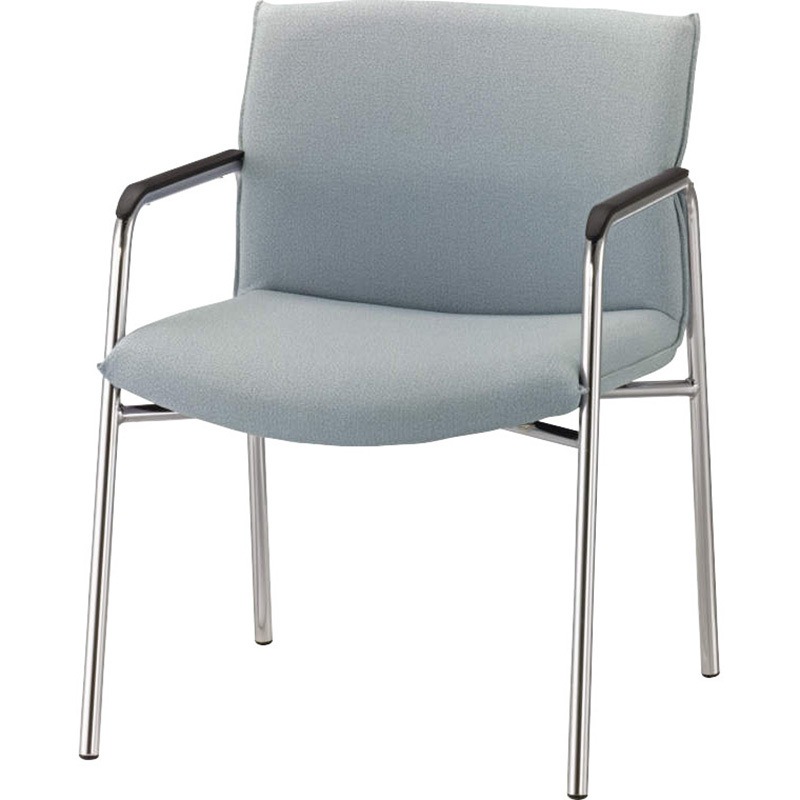 F-664AC 応接アームチェアー F-664・S-664 LION (ライオン事務器) アッシュ色 高さ770mm幅565mm奥行595mm