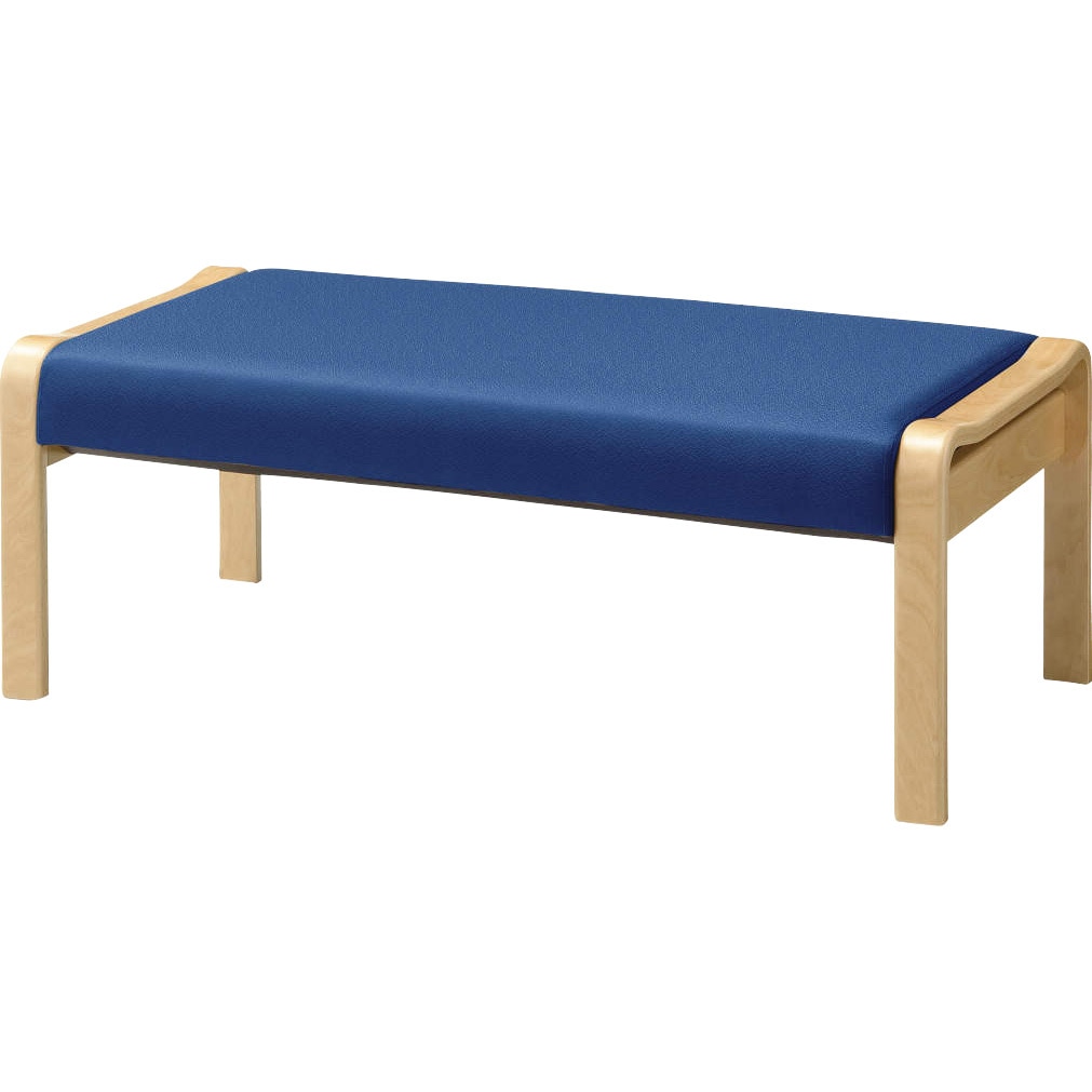 59LC-02F ロビーチェアー 59LCシリーズ LION (ライオン事務器) ダークブルー色 2人 屋外使用不可 高さ420mm幅1150mm奥行600mm