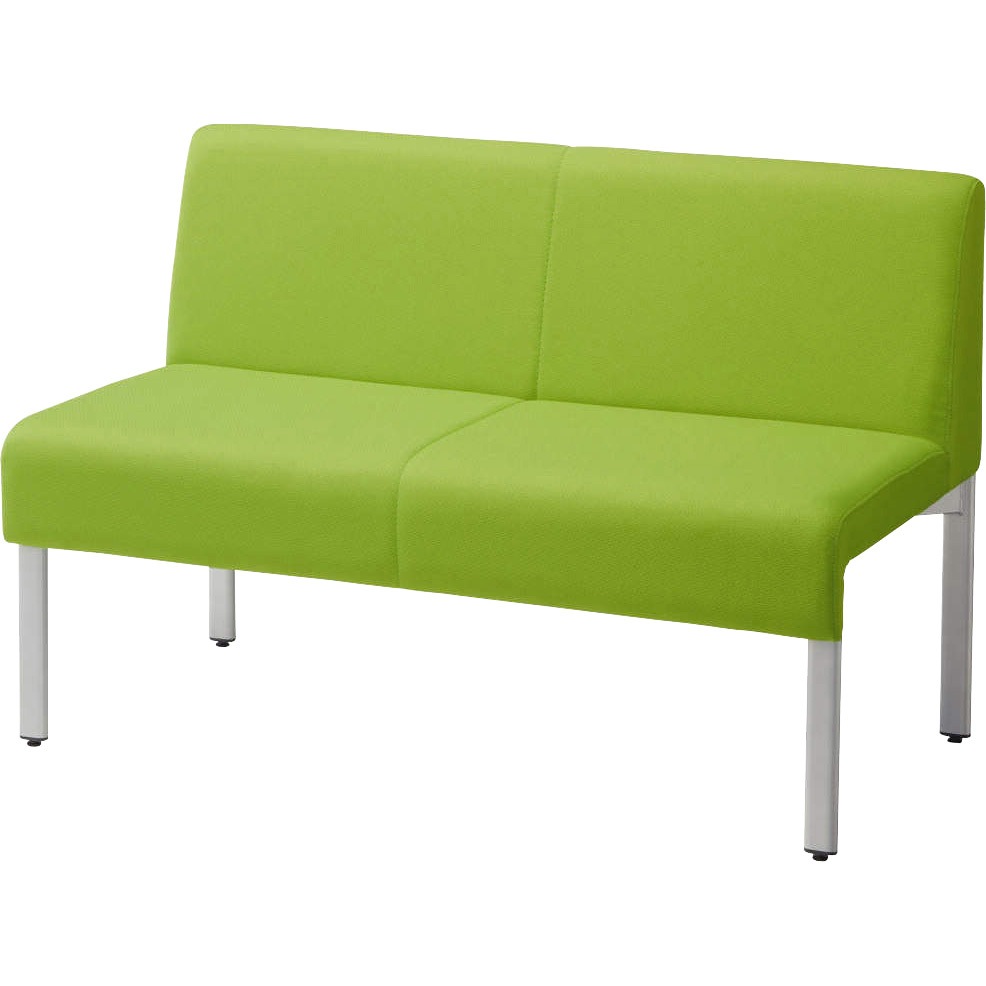 76LC-12F ロビーチェアー 76LCシリーズ LION (ライオン事務器) ネイビー色 2人 屋外使用不可 高さ720mm幅1080mm奥行580mm