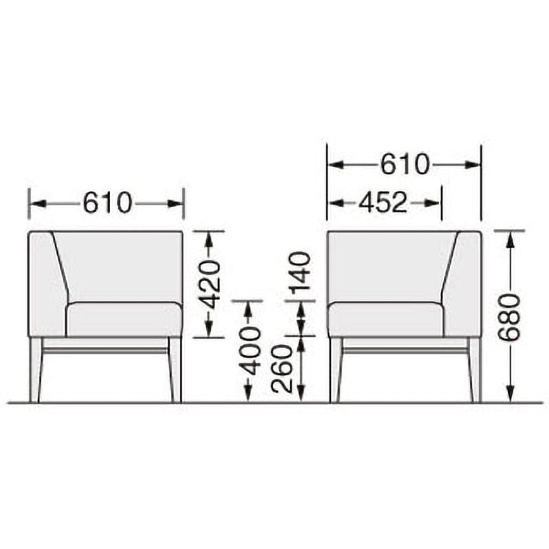 ライオン事務器 品番39667 ロビー用チェアー　76LC-52F　ライトベージュ ライオン事務器 品番39667 ロビー用チェアー 76LC-52F ライトベージュ