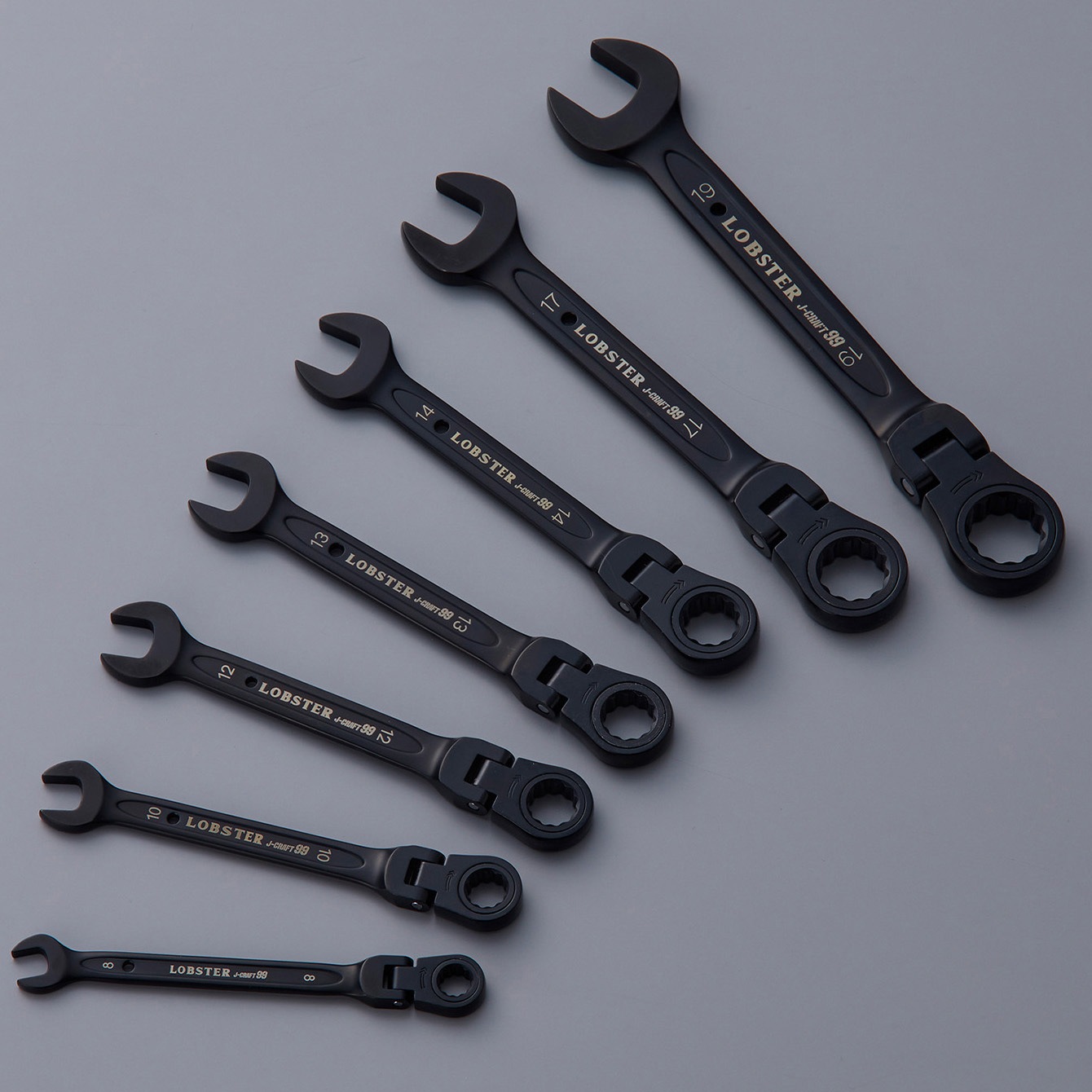 JBRW13F ラチェットコンビネーションレンチ首振り LOBSTER(ロブスター/エビ印/ロブテックス) 全長155mm  JBRW13F