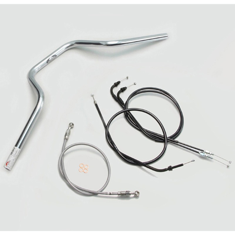 H024-073C ヨーロピアン4型 ハンドルSET ハリケーン クロームメッキ色 適合車種GROM(16 JC61-1300001～)