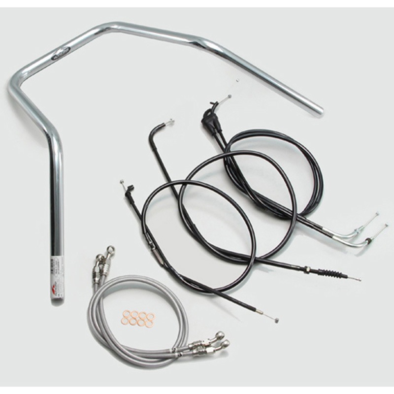 H308-086C ウルトラナロー ハンドルSET ハリケーン クロームメッキ色 適合車種XJR400R(98-00)