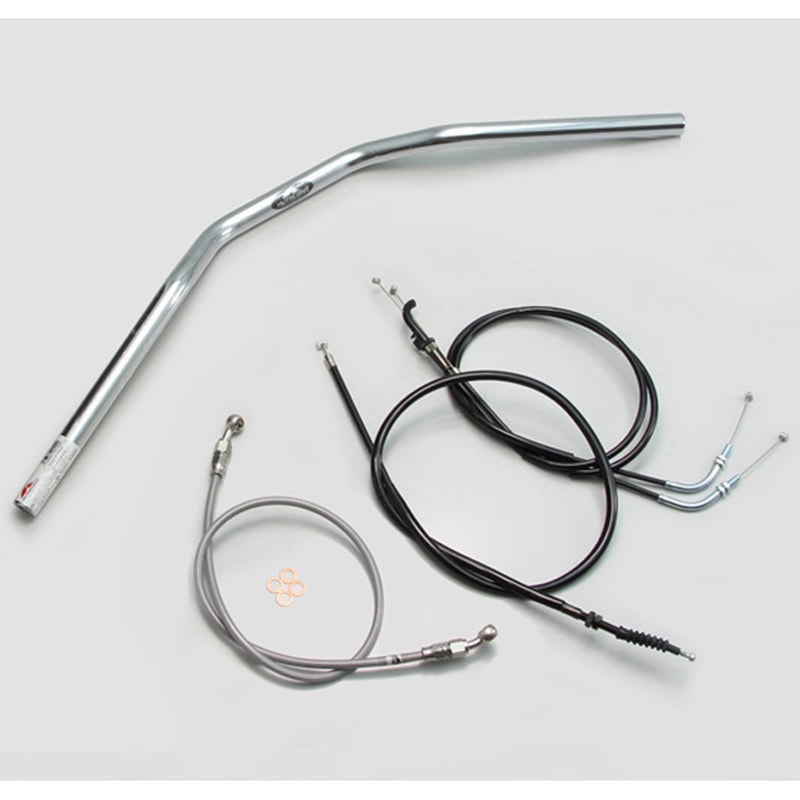 H714-042C スーパーバイクLOW ハンドルSET ハリケーン クロームメッキ色 適合車種Z250(13-14 ABS無し車)