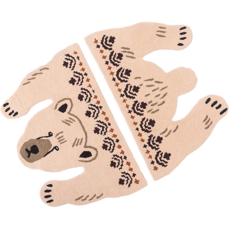 SH-01-FAB-011--TGR アニマルアクセントラグ ホームテイスト 色TGR 幅60cm奥行90cm高さ1.8cm  SH-01-FAB-011--TGR