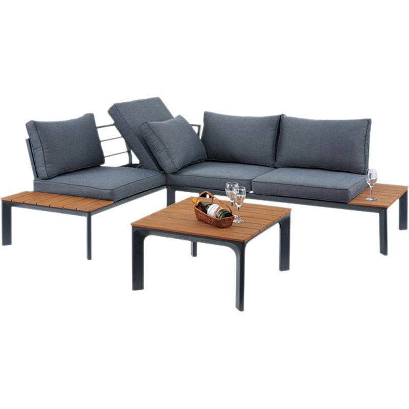 SH-01-ODS-50--DGY ガーデンソファ&テーブルセット 1台 ホームテイスト 【通販モノタロウ】