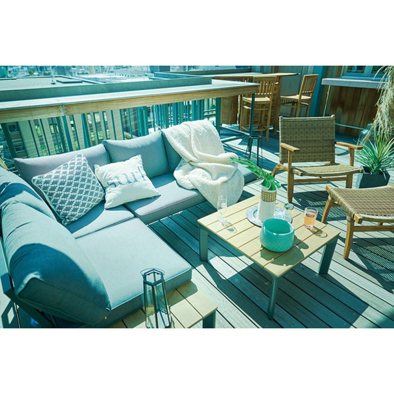 SH-01-ODS-50--DGY ガーデンソファ&テーブルセット 1台 ホームテイスト 【通販モノタロウ】