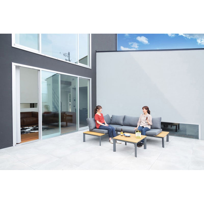 SH-01-ODS-50--DGY ガーデンソファ&テーブルセット 1台 ホームテイスト 【通販モノタロウ】