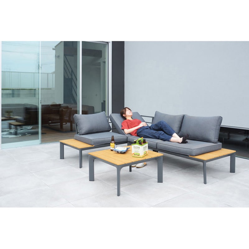 SH-01-ODS-50--DGY ガーデンソファ&テーブルセット 1台 ホームテイスト 【通販モノタロウ】