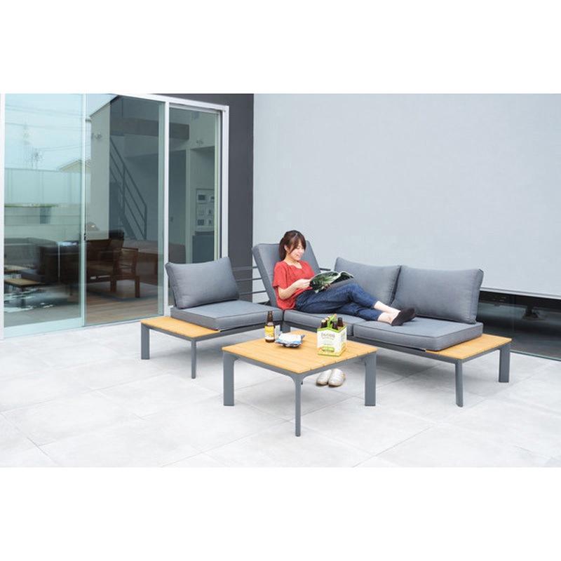 SH-01-ODS-50--DGY ガーデンソファ&テーブルセット 1台 ホームテイスト 【通販モノタロウ】