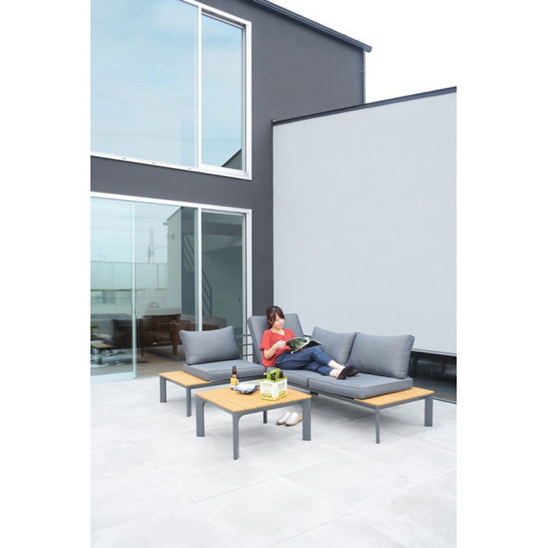 SH-01-ODS-50--DGY ガーデンソファ&テーブルセット 1台 ホームテイスト 【通販モノタロウ】