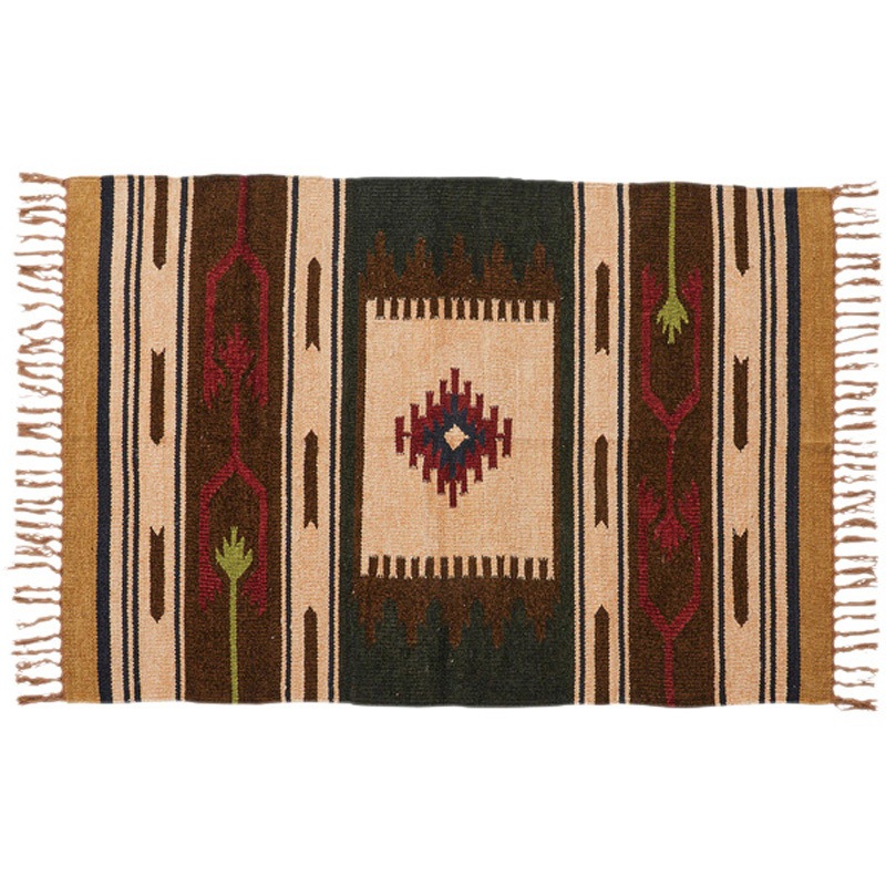 SH-01-TTR-105--A キリムマット ラグ 約W45×D75 ホームテイスト 色A   SH-01-TTR-105--A