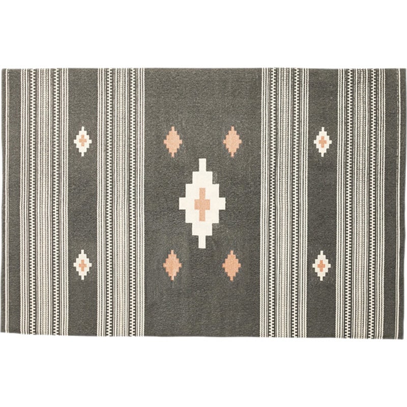 SH-01-TTR-163--GY デザインラグ マット スベリ止め加工 約約W170×D230 ホームテイスト グレー色   SH-01-TTR-163--GY